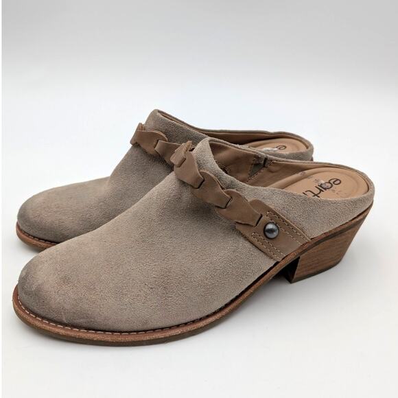 Earth Juliet Leather Slip-On Comfort Mule Clog Women's Gray Size US8M EU38.5 - Picture 1 of 11